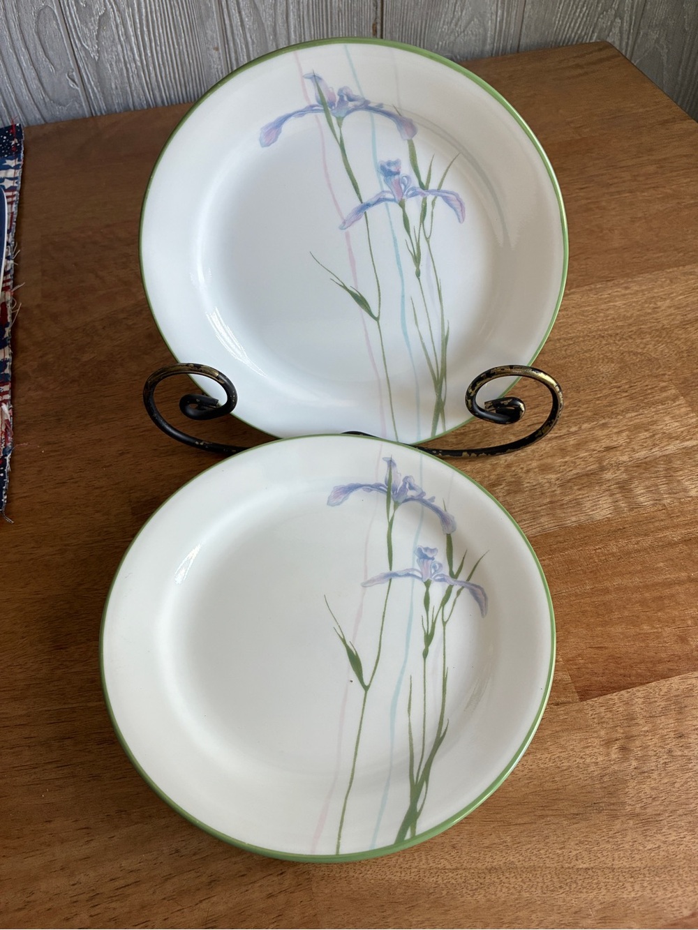 3 Corelle Corning Shadow Iris (3) 7 1/4" Salad Plates